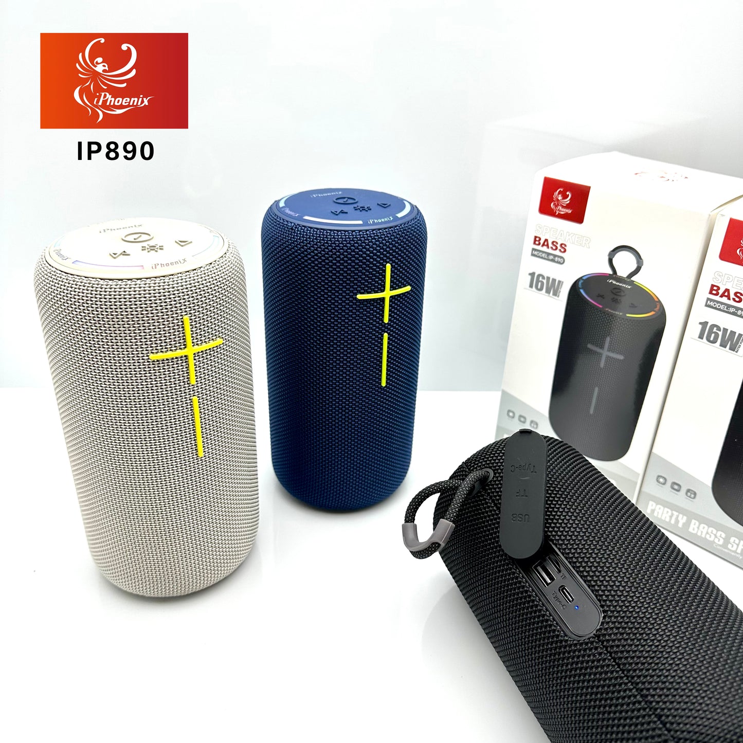 WATER RESISTANT WIRELESS PORTABLE SPEAKER IP-890