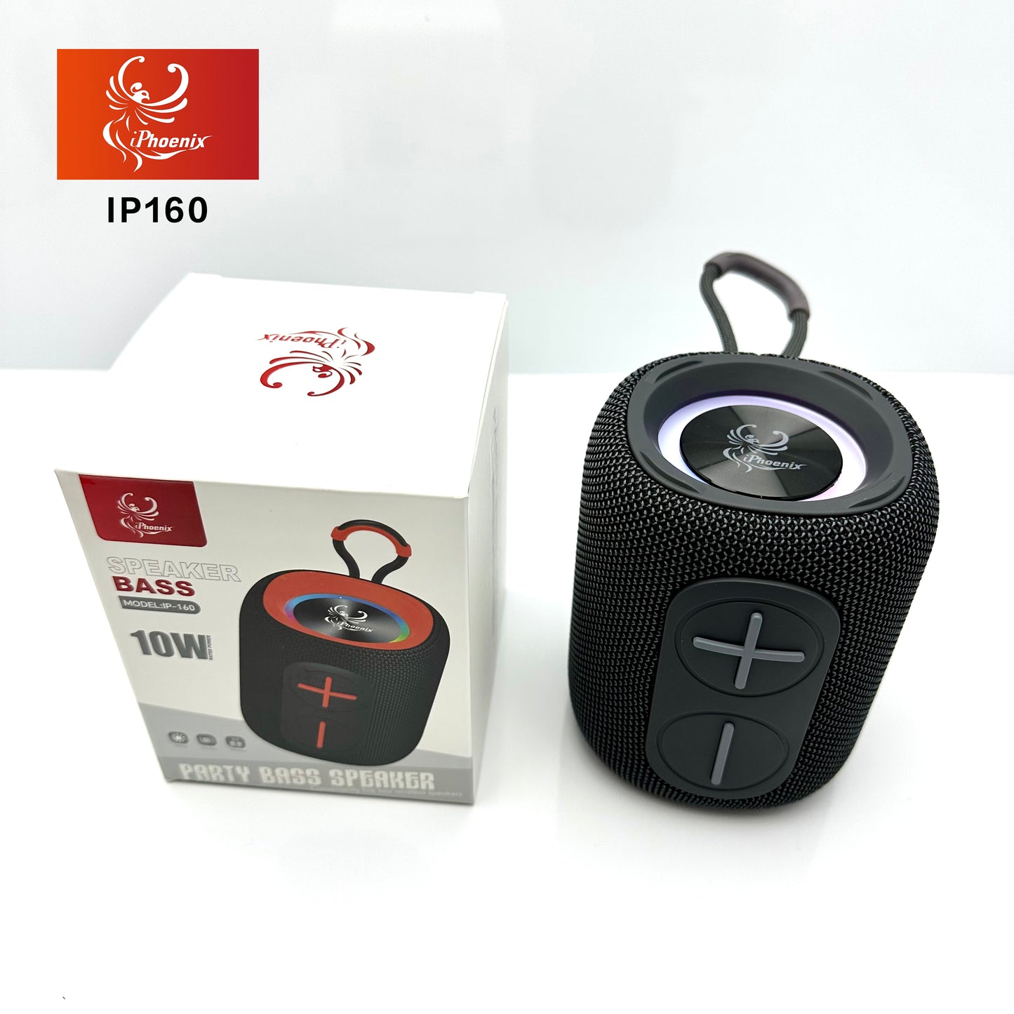 TRAVEL MINI SPEAKER/LED LIGHTS/ BT/USB/TWS/FM IP-160