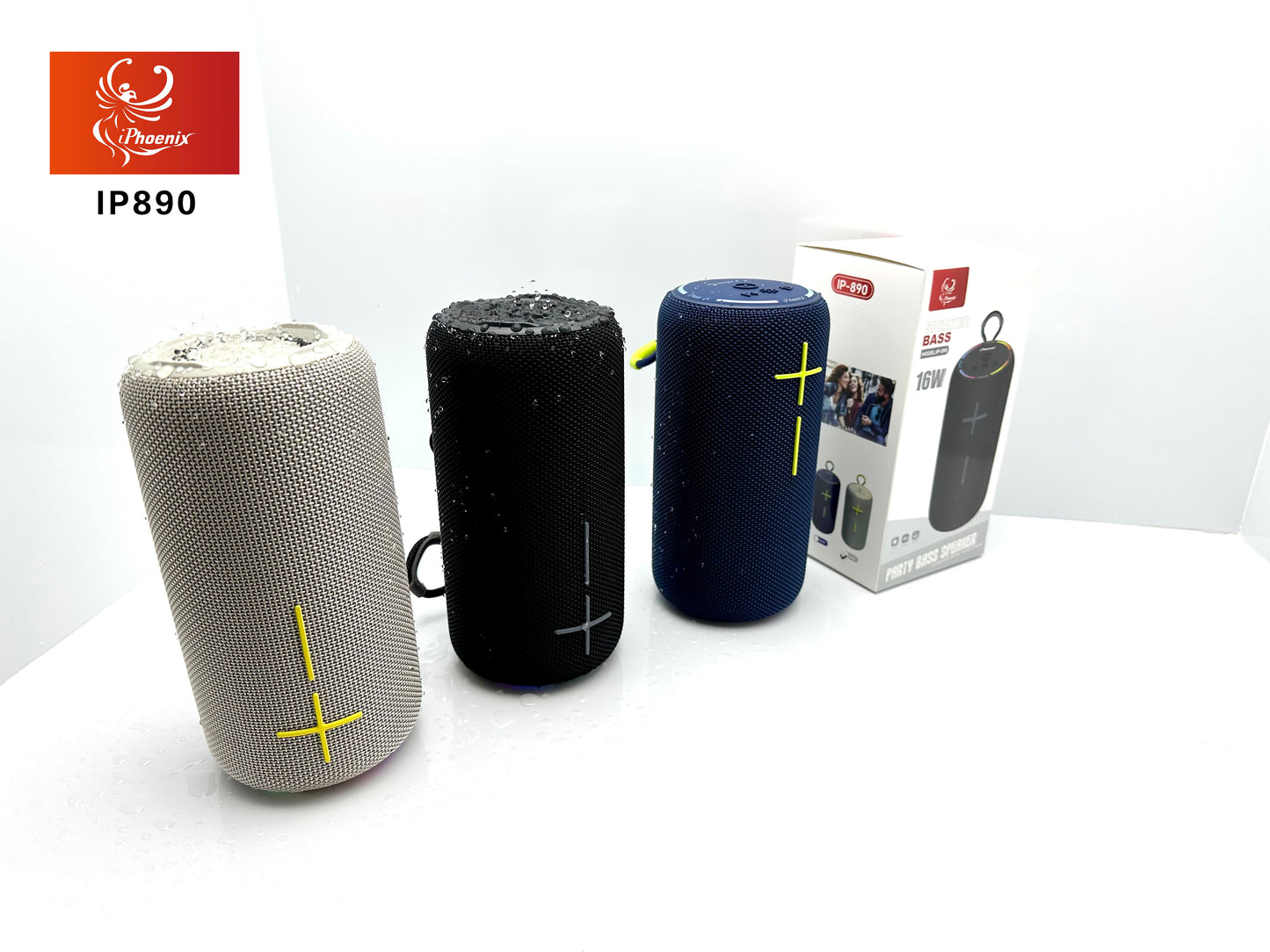WATER RESISTANT WIRELESS PORTABLE SPEAKER IP-890