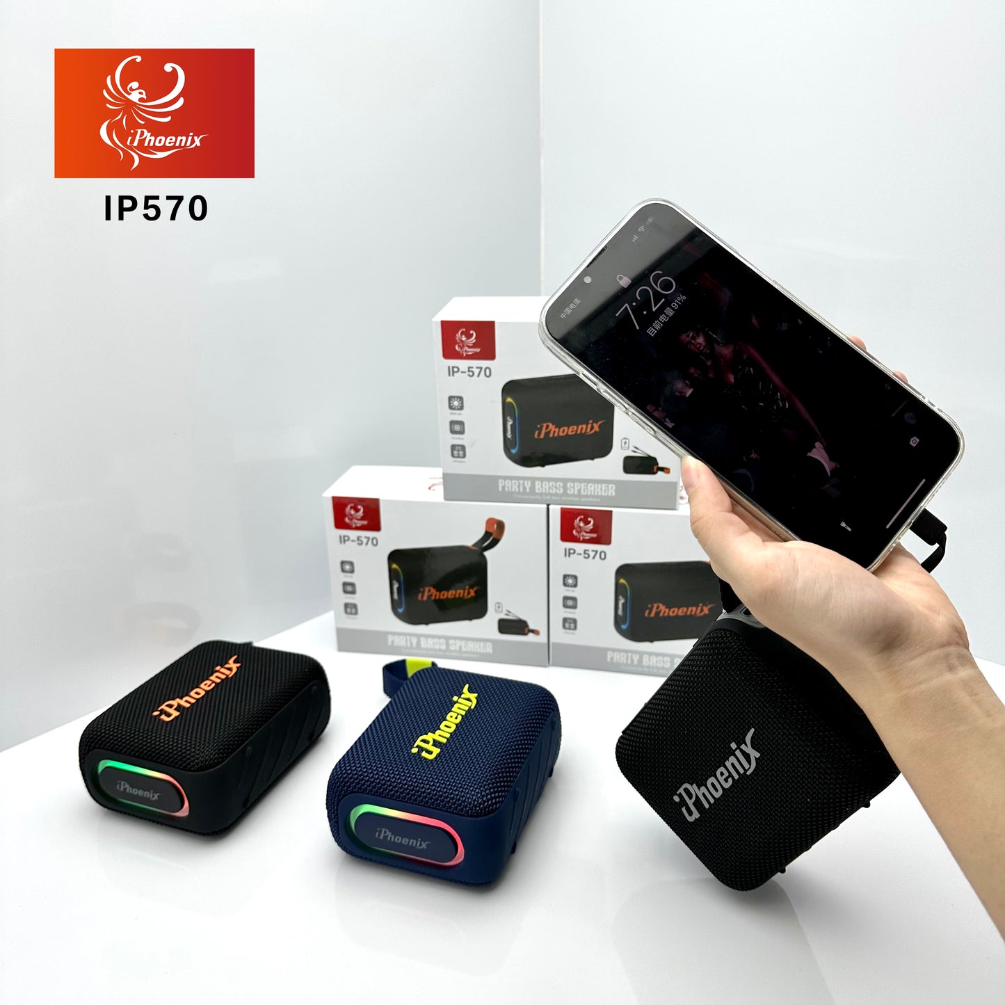 POWER BANK MINI SPEAKER WITH 25HR BATTERY IP-570
