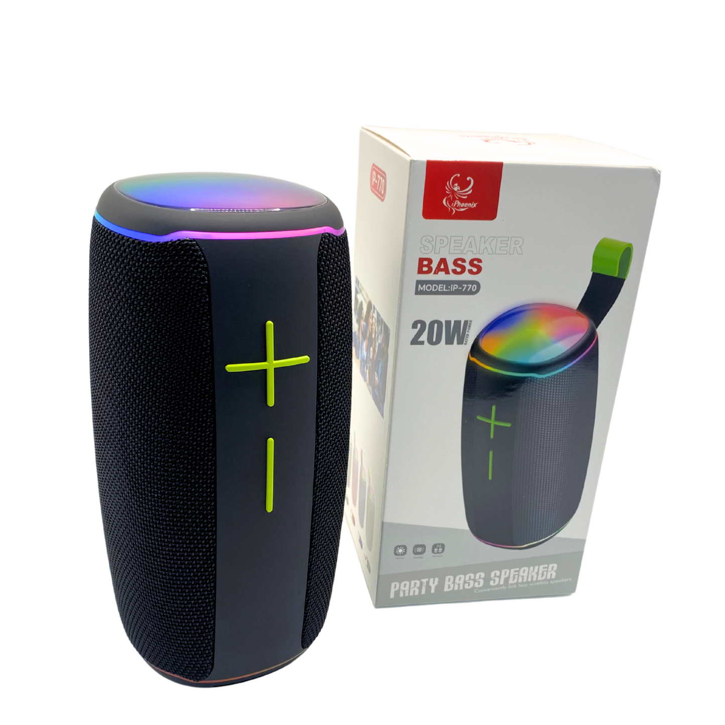 IP-770 NEW portable speaker with long lasting 12hr battery life and beautiful LED design