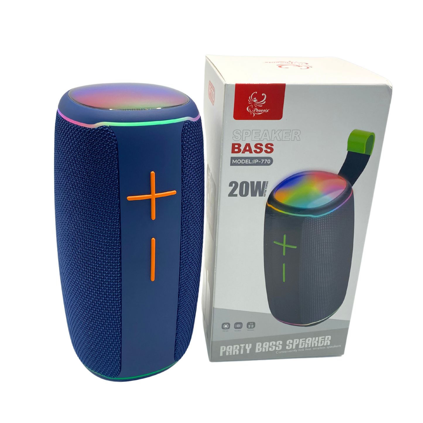 IP-770 NEW portable speaker with long lasting 12hr battery life and beautiful LED design