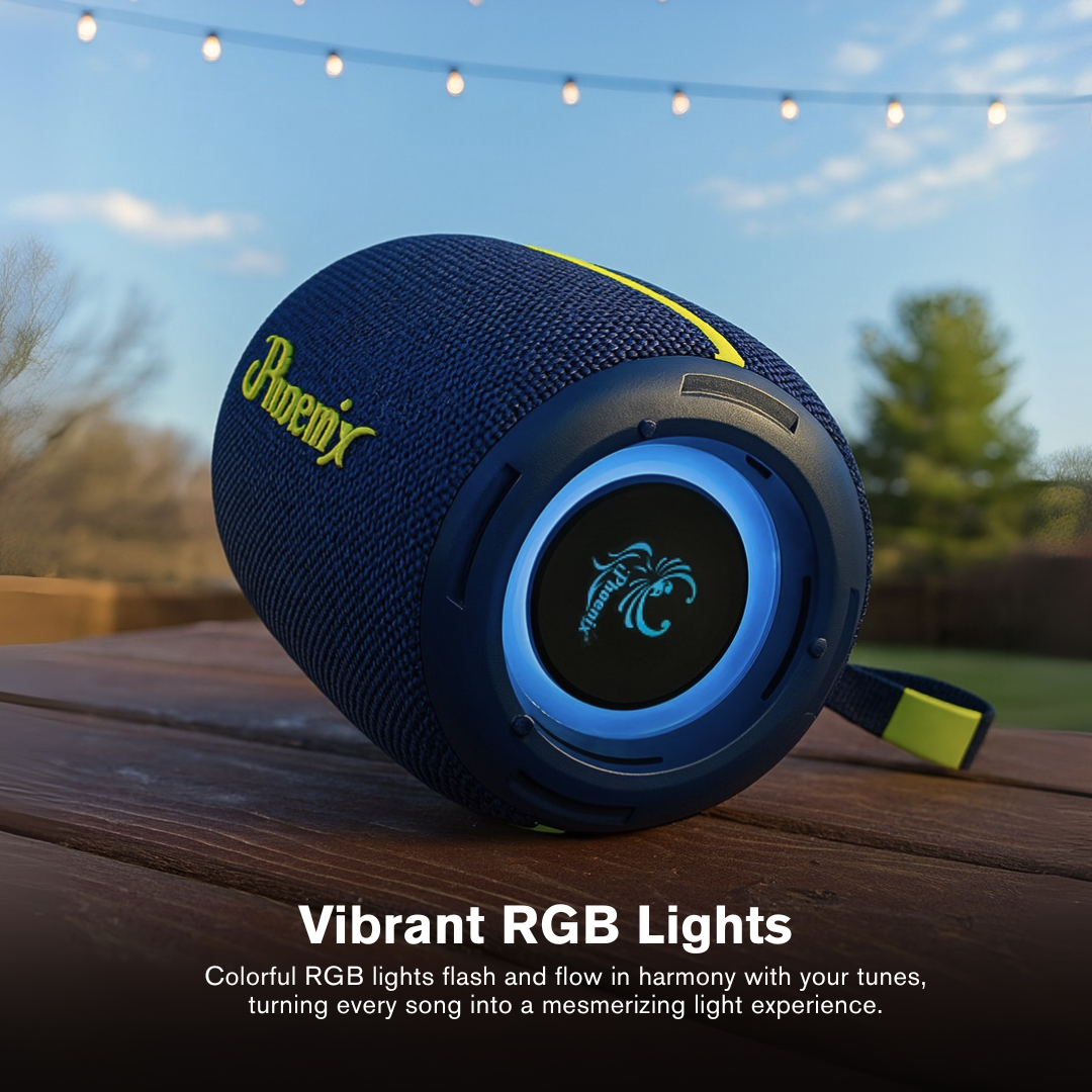MINI PORTABLE OUTDOOR SPEAKER WITH LED LIGHTS IP-670