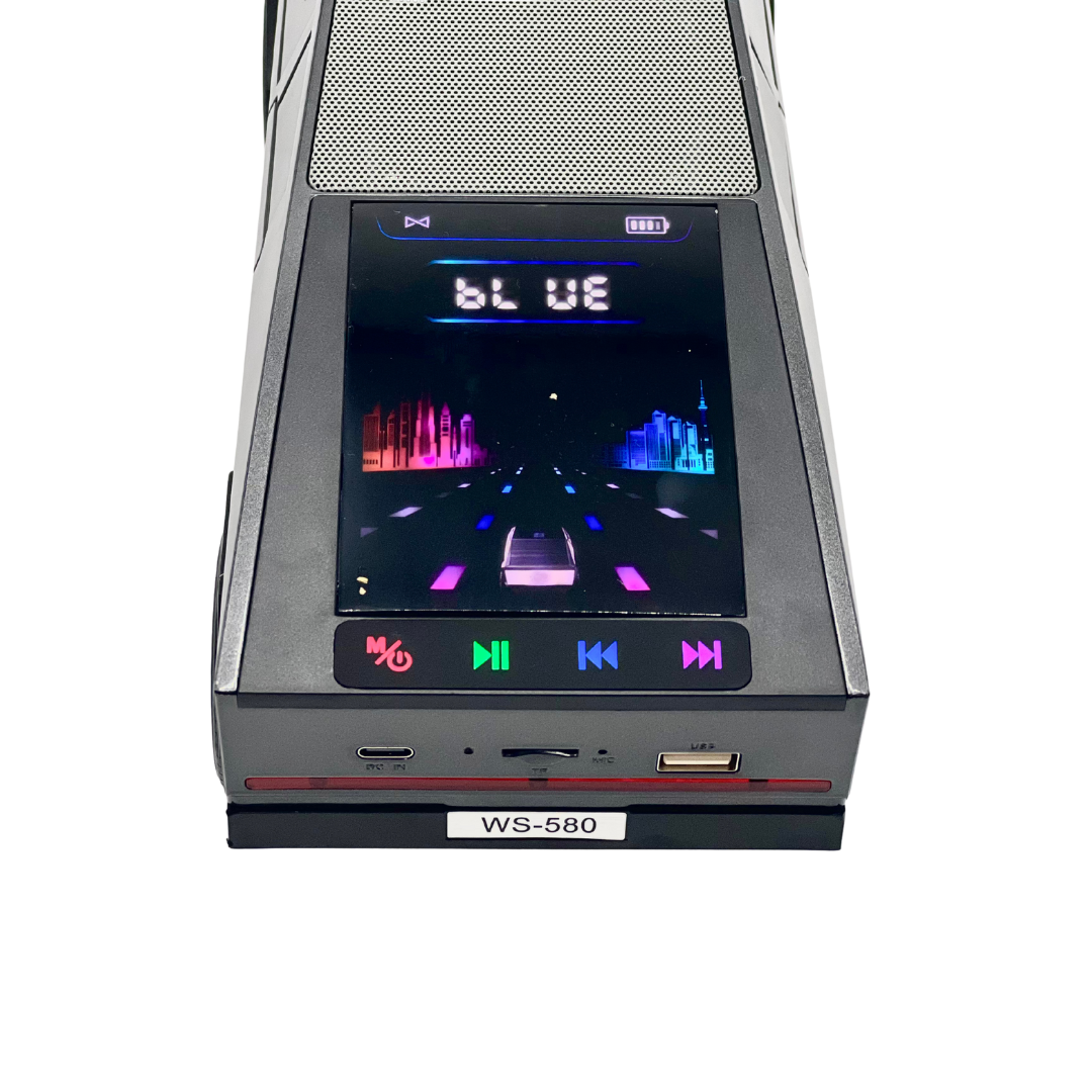 WS-580 CAR Speaker with Large LED Color Screen
