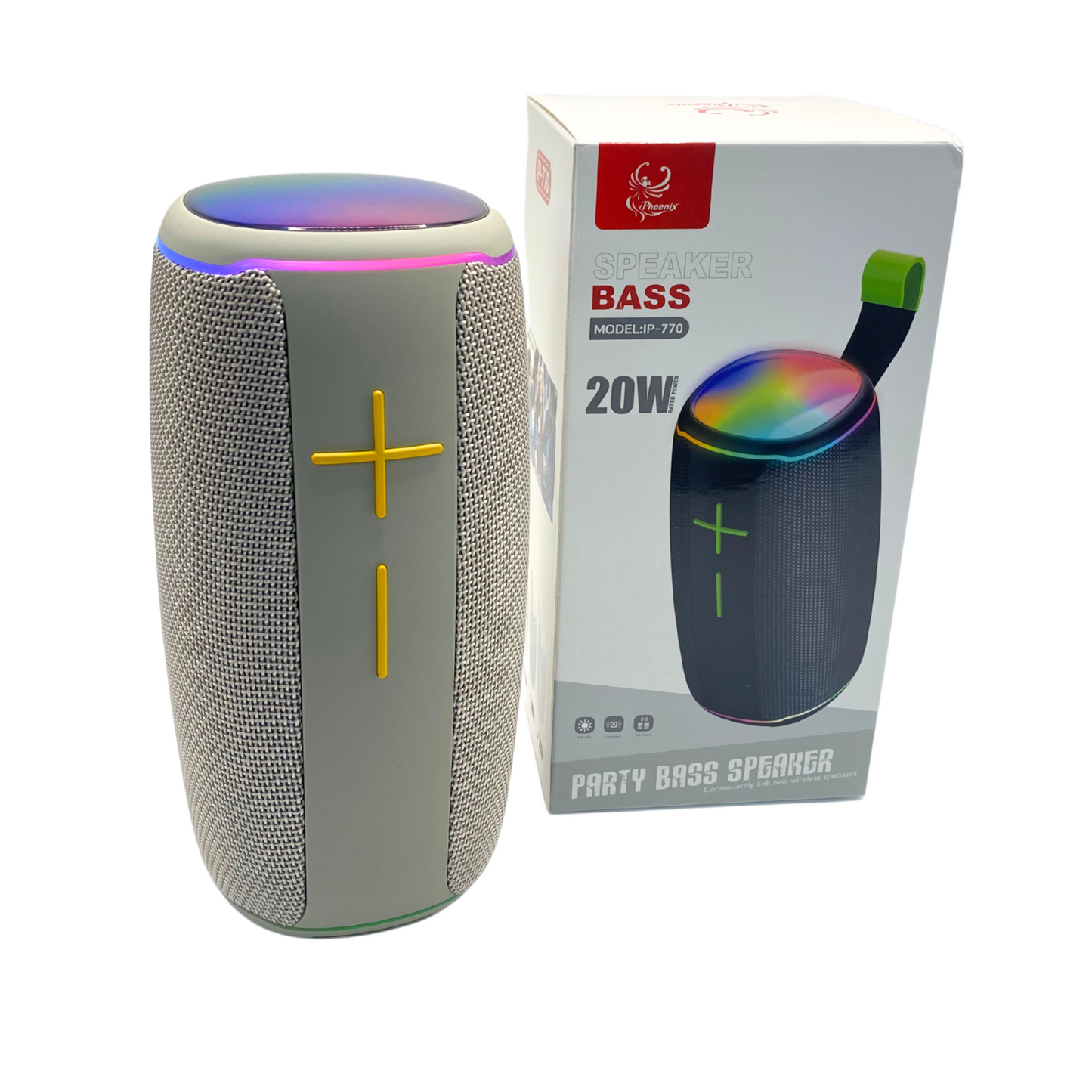 IP-770 NEW portable speaker with long lasting 12hr battery life and beautiful LED design
