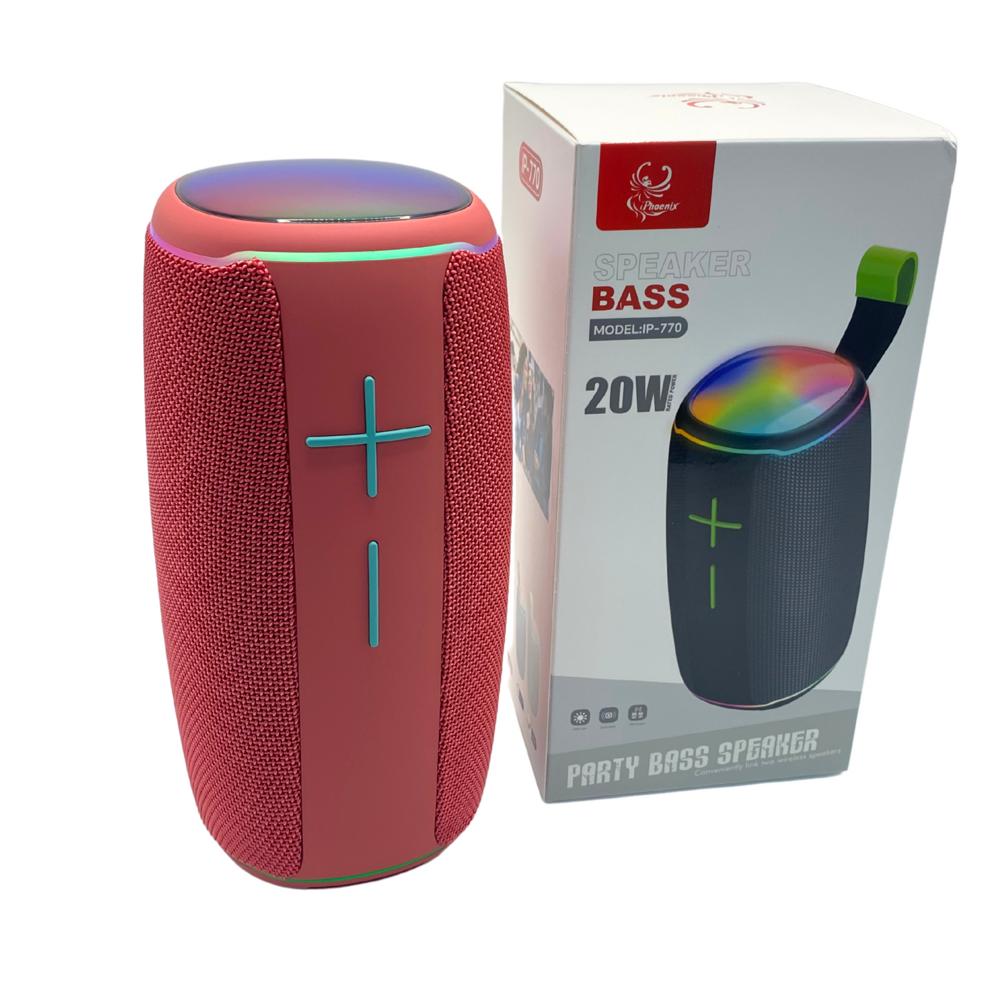 IP-770 NEW portable speaker with long lasting 12hr battery life and beautiful LED design