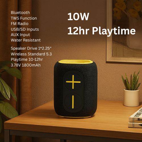 Portable Bluetooth Speaker with RGB Lights – 10W Wireless Speaker Model IP-160