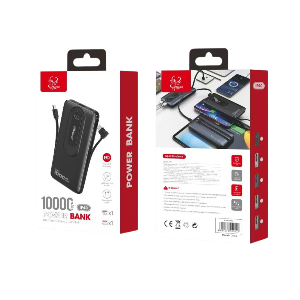 IP-40 Power Bank with 10000mah