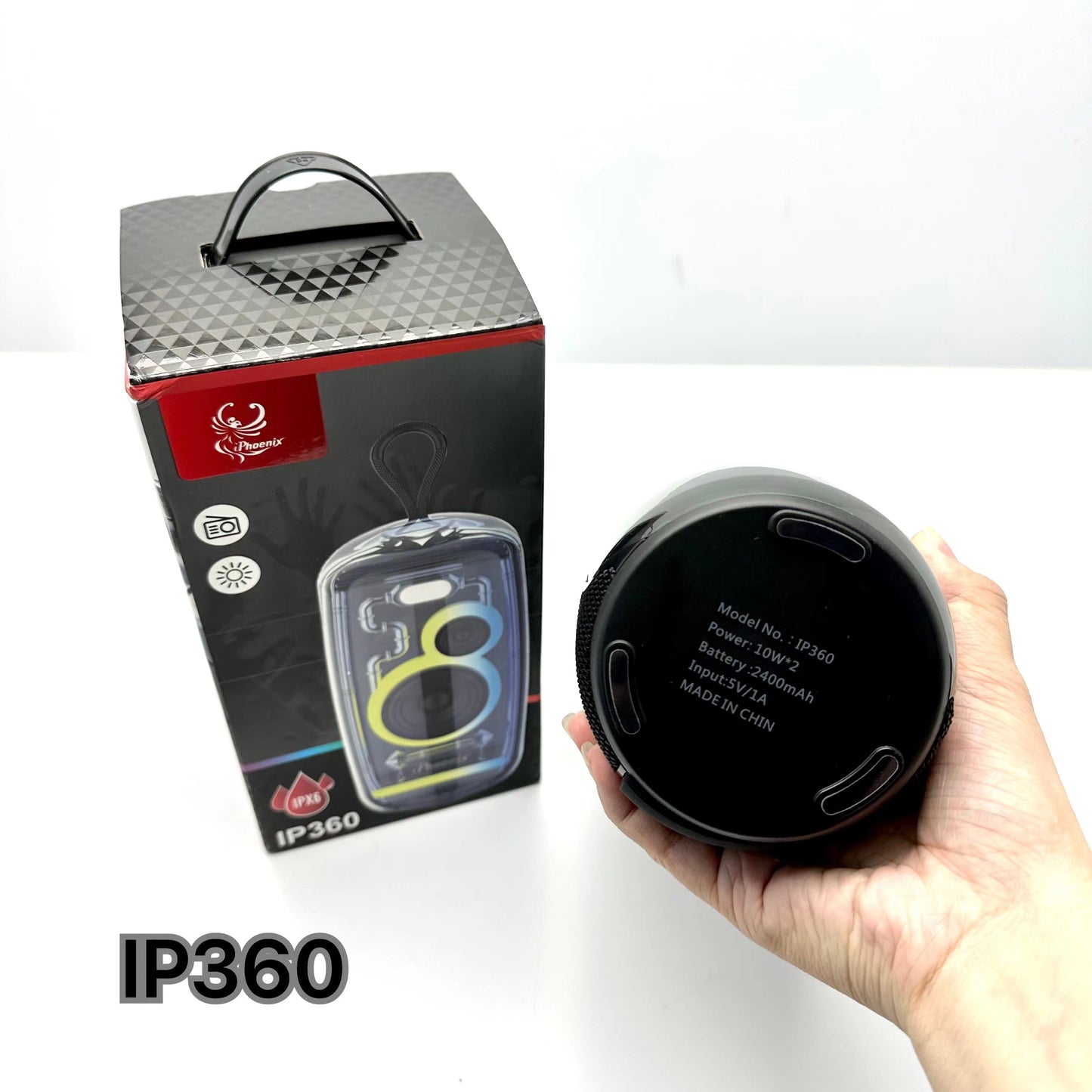 IP 360 Bluetooth Light Up Speaker with Radio
