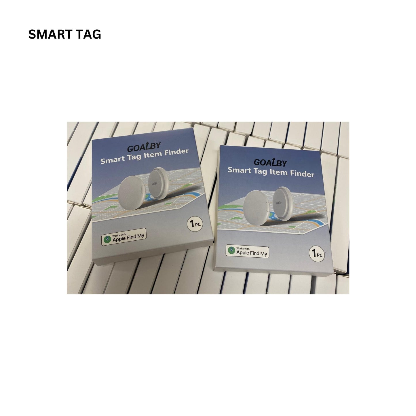 GPS Smart Tag with Key Chain For iPhone only (White Color)