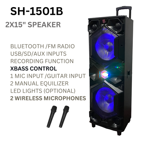 SH-1501B XBass Double 15" Speaker