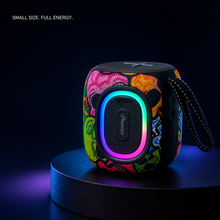 iPhoenix IP-190 8W Mini Bluetooth Speaker - Rainbow Skulls, RGB, TWS & IPX6