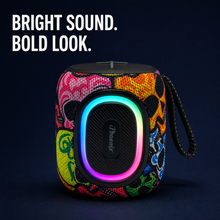 iPhoenix IP-190 8W Mini Bluetooth Speaker - Rainbow Skulls, RGB, TWS & IPX6