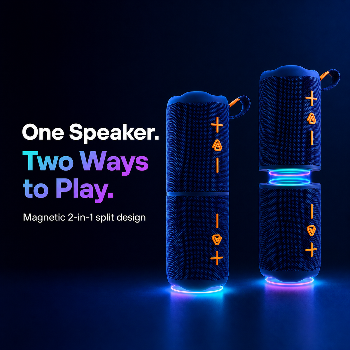 2-in-1 Magnetic Split Bluetooth Speaker IPHOENIX