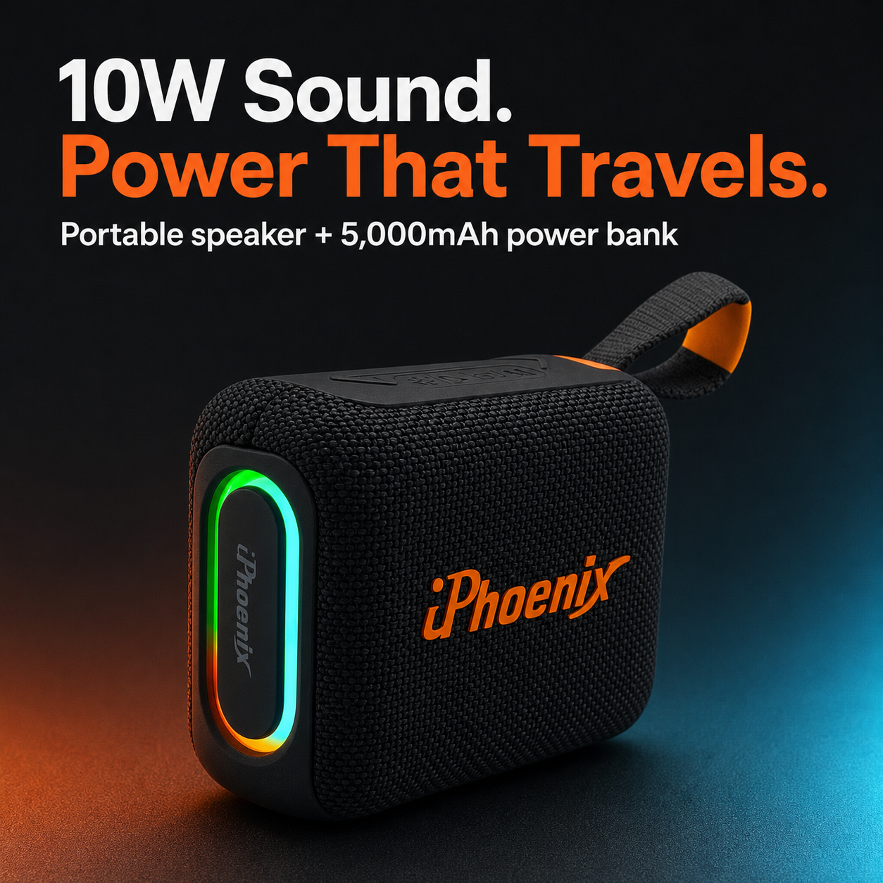 IPHOENIX IP-570 Portable Bluetooth Speaker & Power