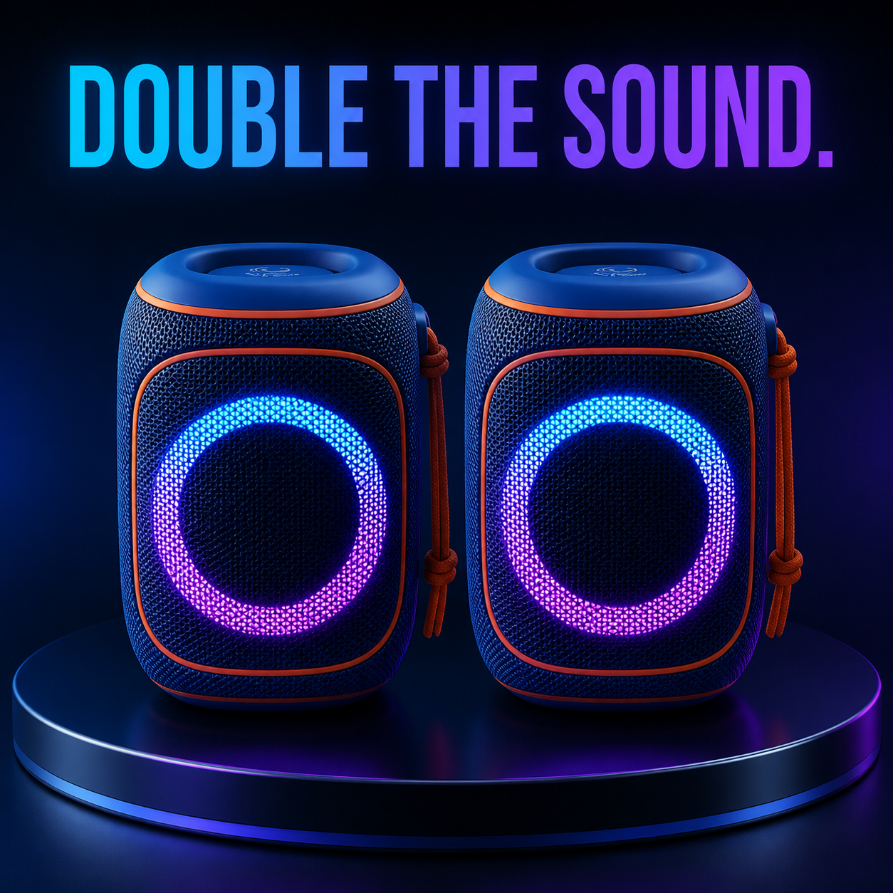 combo iPhoenix IP-353 Mini Bluetooth Speaker with RGB Lights, FM, TWS &