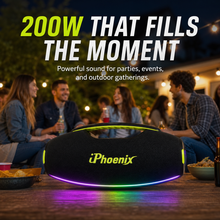 IPHOENIX IP-8910 200W BOOMBOX WITH XBASS, KARAOKE & amp; IPX6