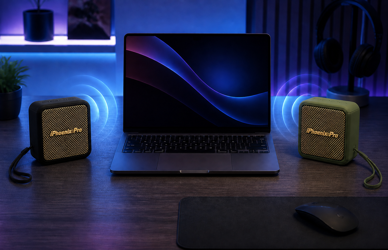 TWO SPEAKERS.