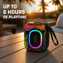 iPhoenix IP-190 8W Mini Bluetooth Speaker - Rainbow Skulls, RGB, TWS & IPX6
