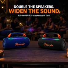 iPHOENIX IP-830 40W PORTABLE SPEAKER WITH RGB, TWS & IPX6
