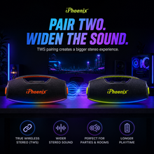 IPHOENIX IP-8910 200W BOOMBOX WITH XBASS, KARAOKE & amp; IPX6