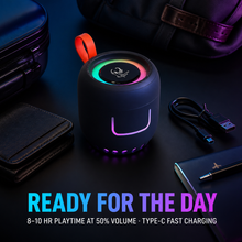 combo Iphoenix IP-470 Mini Bluetooth Speaker with RGB Lights, TWS & IPX6
