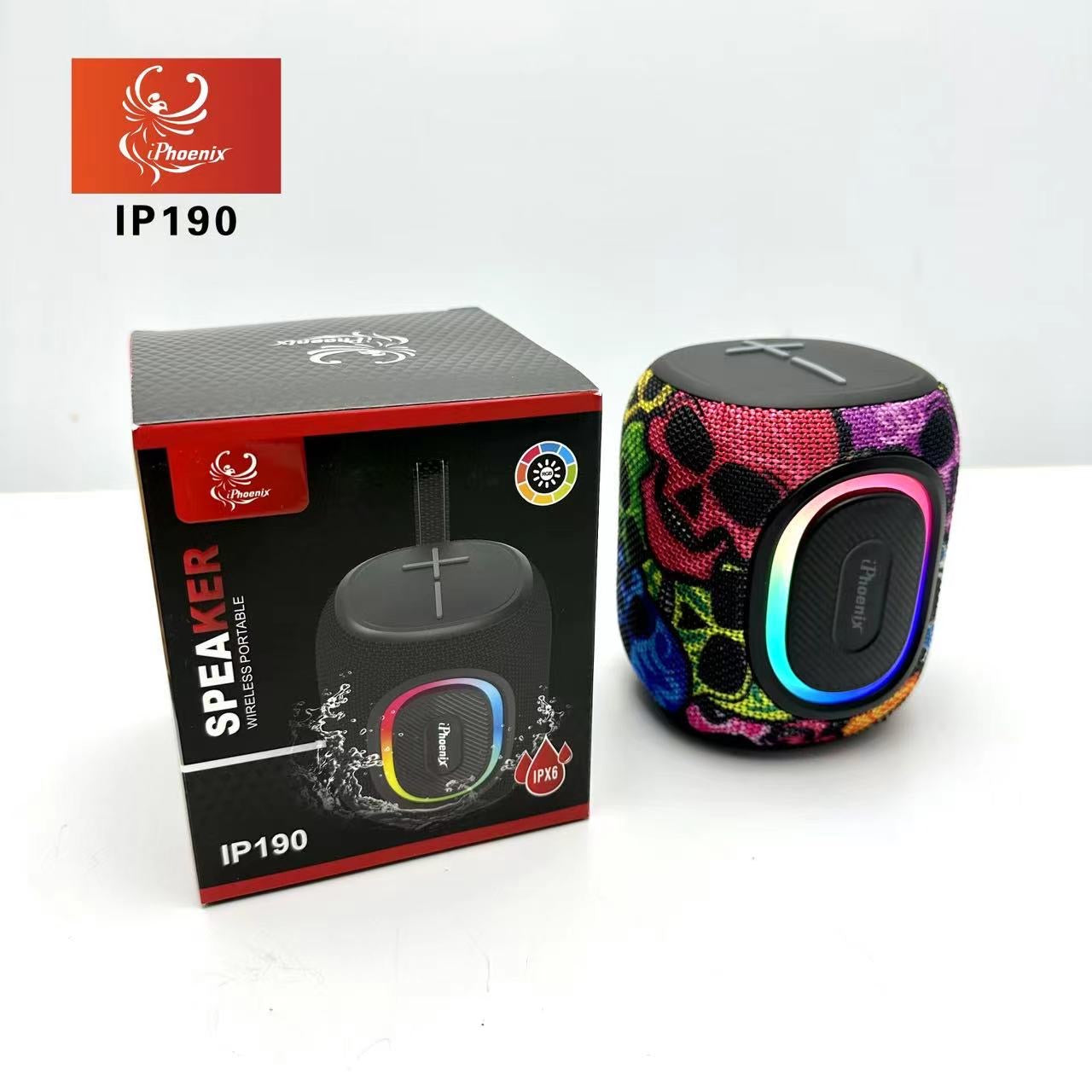 IP 190 Bluetooth Speaker with Radio IPX6 WaterProof and Rechargable