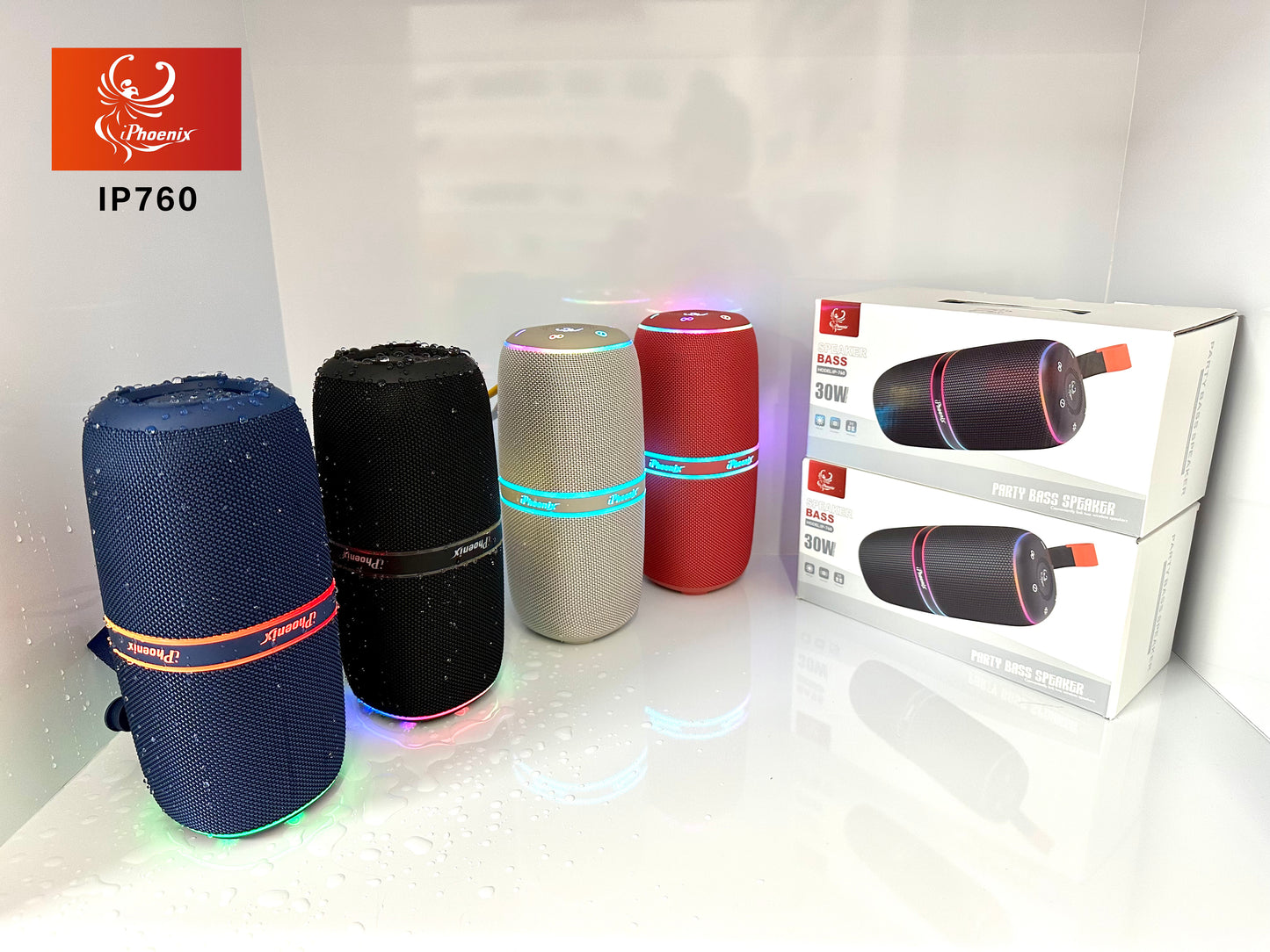 LED PORTABLE SPEAKER WITH LONG LASTING BATTERY IP 760