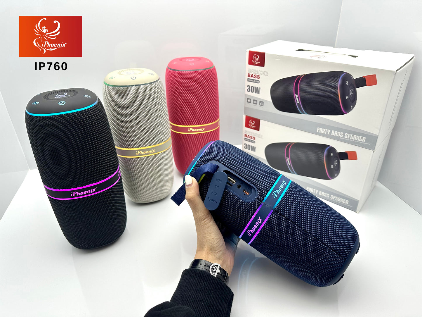 LED PORTABLE SPEAKER WITH LONG LASTING BATTERY IP 760