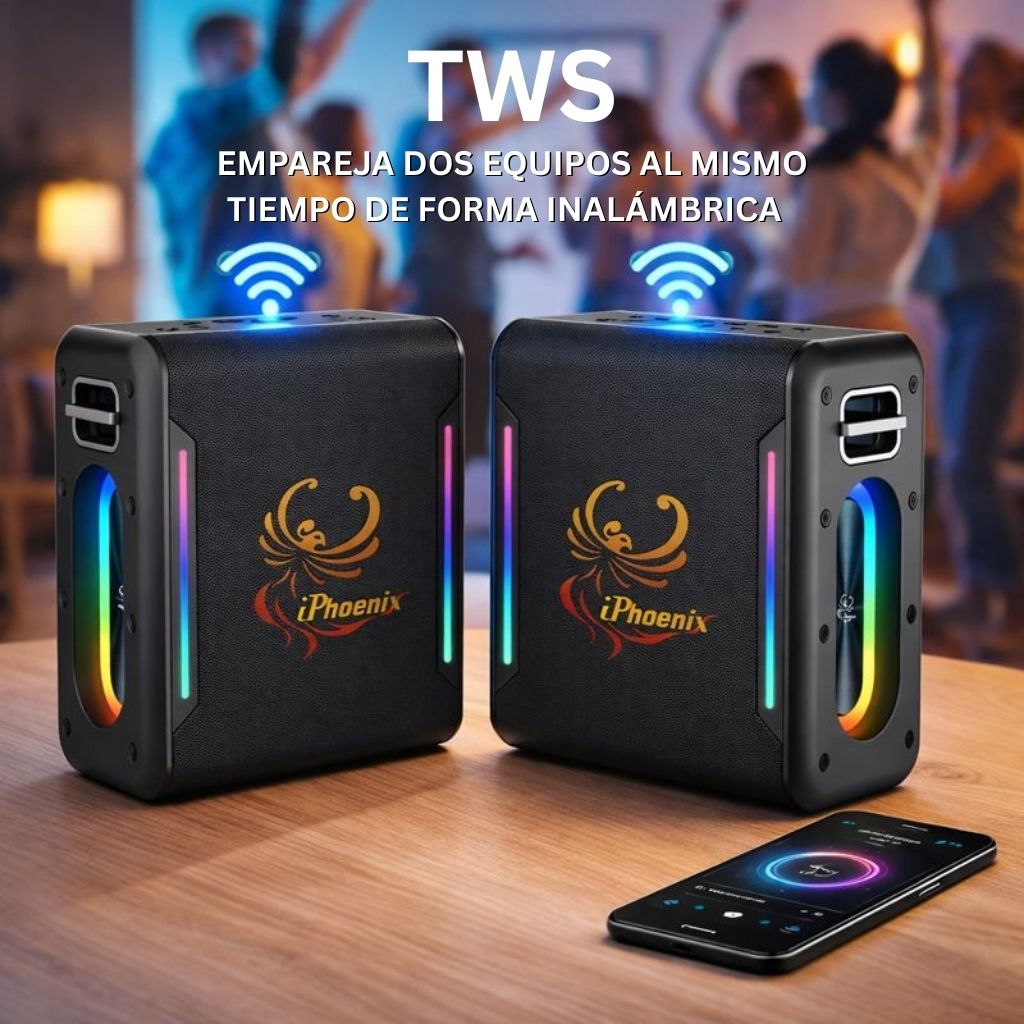 IX-100 6 Hrs/ 4000 mAh Wireless BT XBass Portable Karaoke Speaker with Microphone - Black