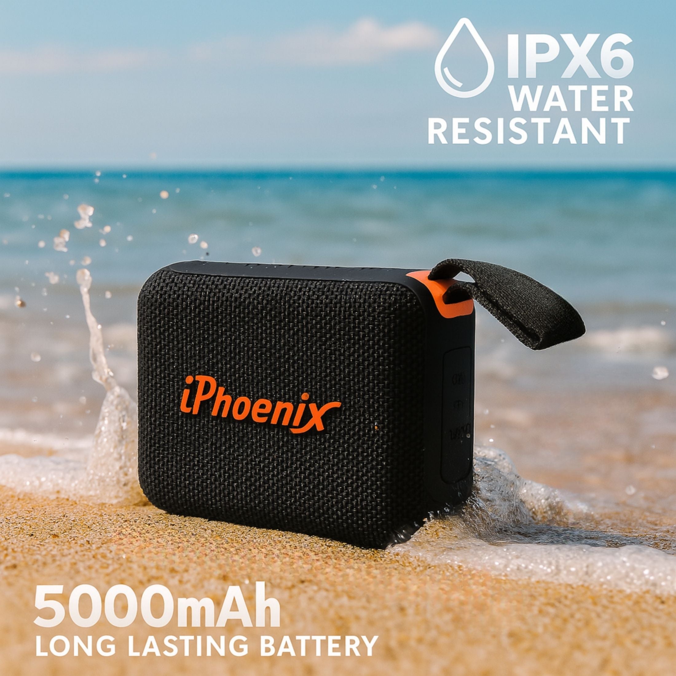 IP-570 2 IN 1 POWER BANK & MINI SPEAKER WITH 25HR BATTERY - Black