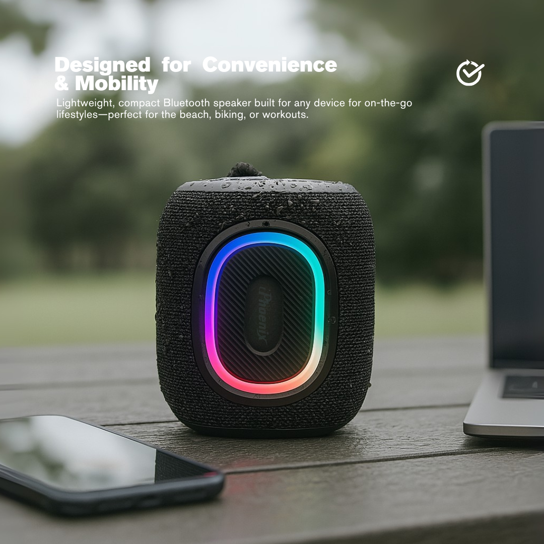 IP 190 Bluetooth Speaker with Radio IPX6 WaterProof and Rechargable