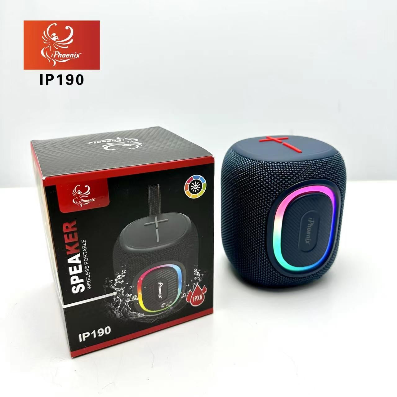 IP 190 Bluetooth Speaker with Radio IPX6 WaterProof and Rechargable