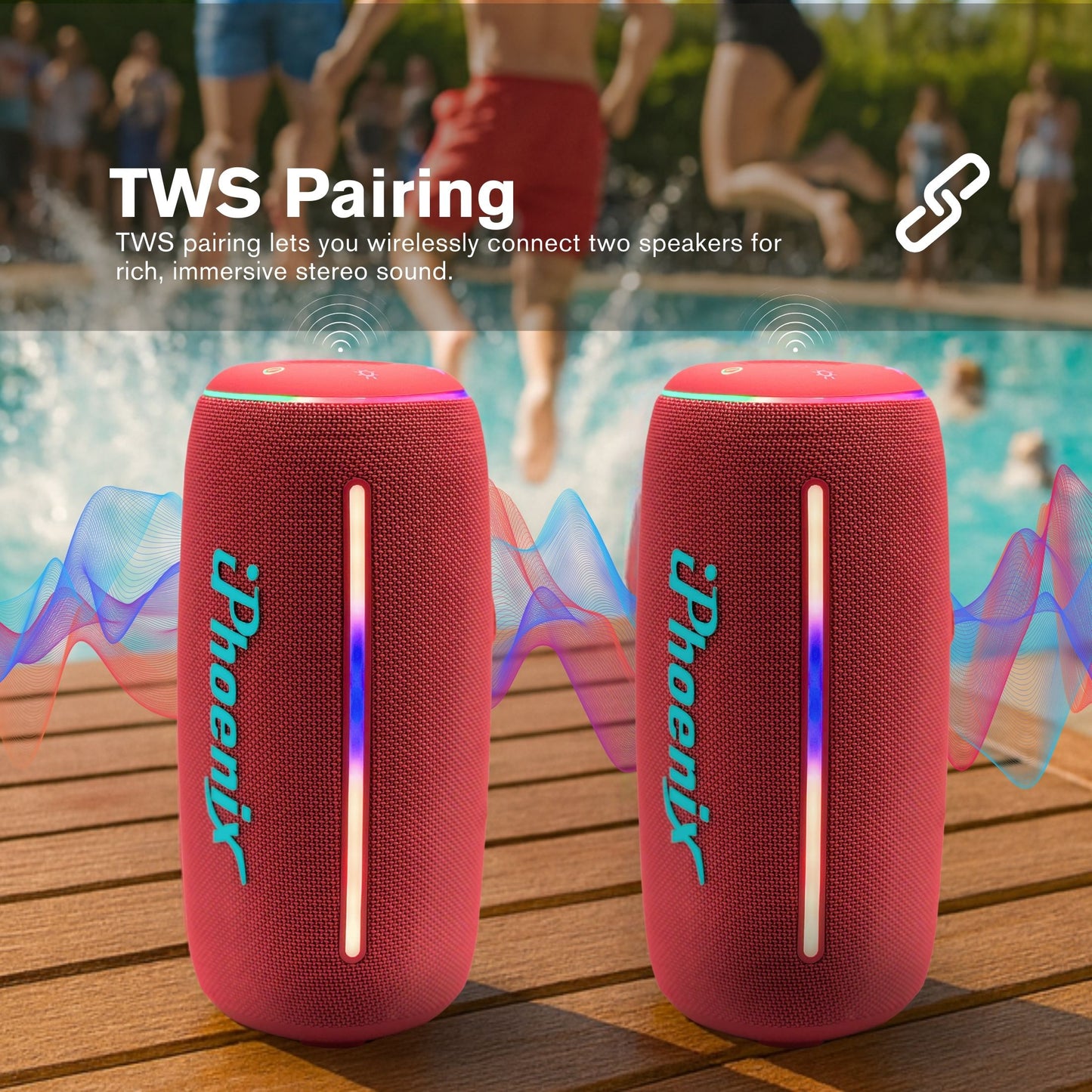 POWERFUL PORTABLE SPEAKER IP-860 TWS COMPATIBLE