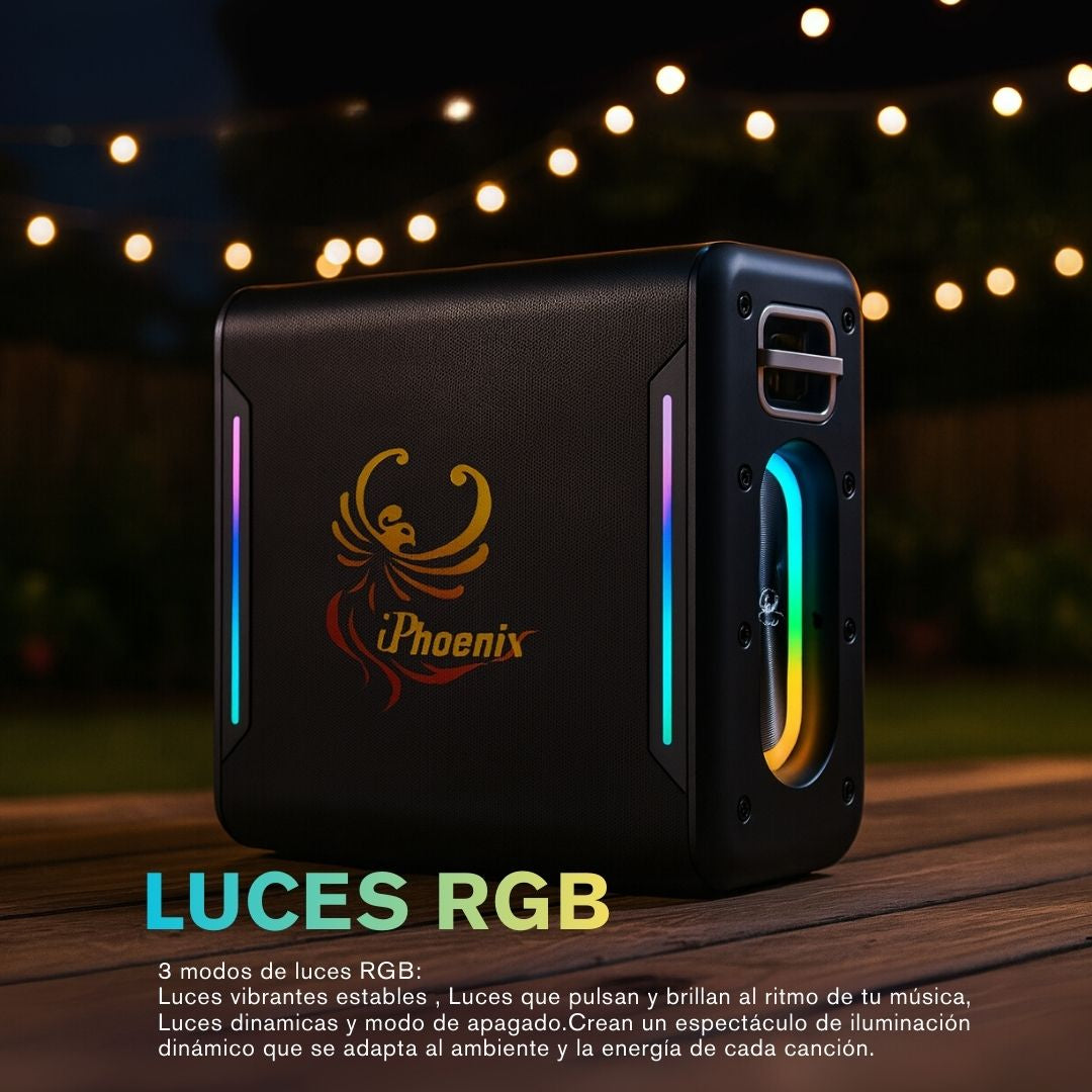 IX-100 6 Hrs/ 4000 mAh Wireless BT XBass Portable Karaoke Speaker with Microphone - Black