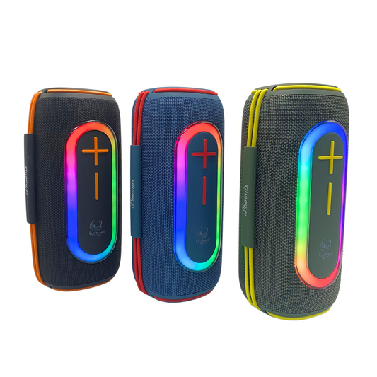IP-390 PORTABLE OUTDOOR SPEAKER, DUST AND WATER RESISTANT WITH LED LIGHTS
