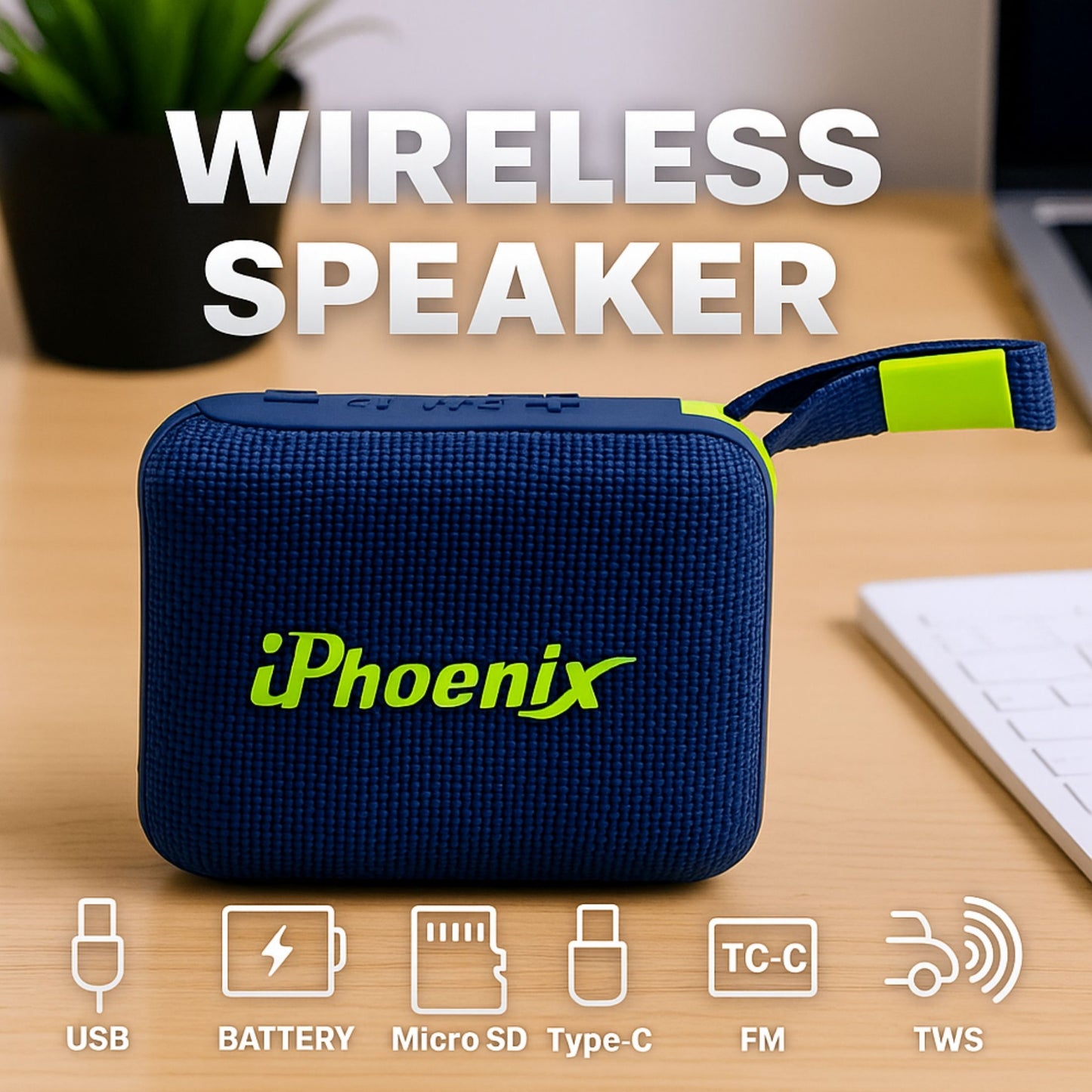 POWER BANK MINI SPEAKER WITH 25HR BATTERY IP-570