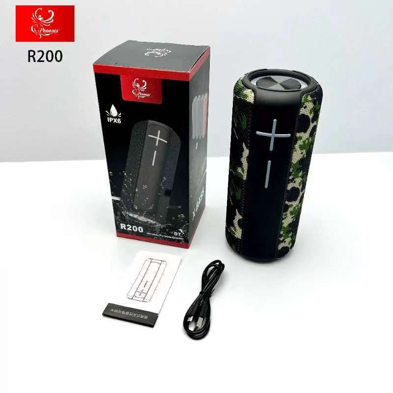 R200 Bluetooth Speaker with Radio Rechargable IPX6 Waterproof