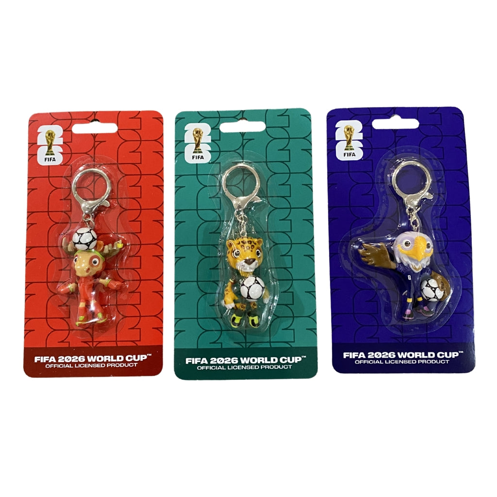 FIFA-KEYCHAIN Set of 3 FIFA Official Licensed Mascott 2026 Figurine Keychains