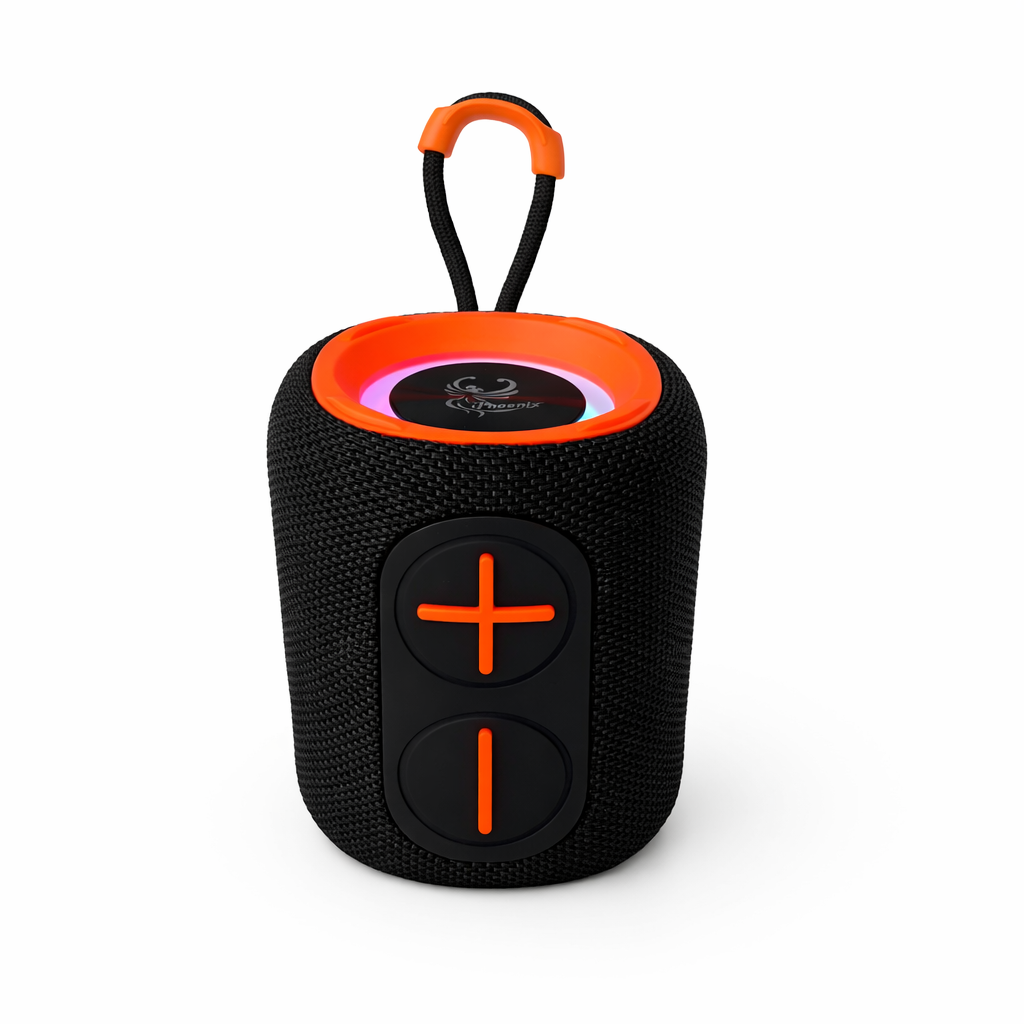 IP-160 Portable Bluetooth Wireless Speaker with RGB Lights 10W - Black & Orange