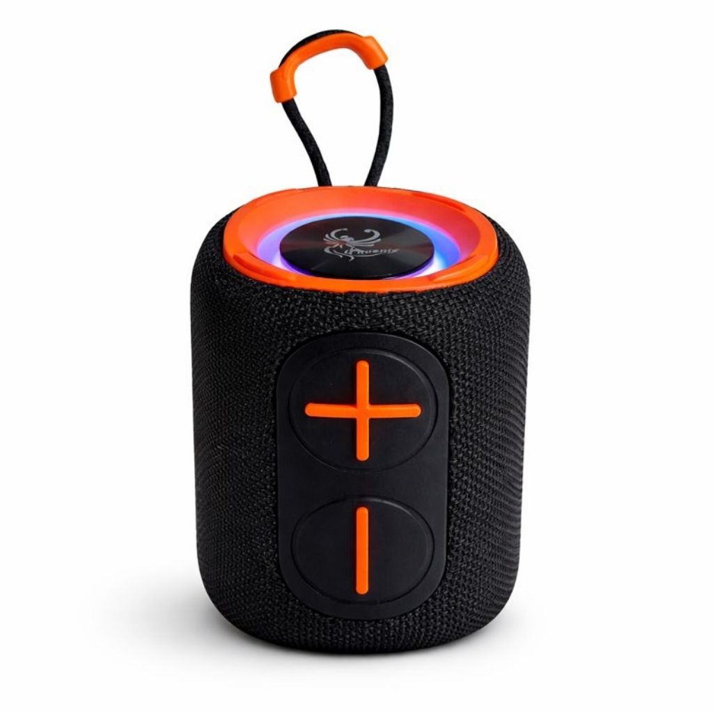 IP-160 Portable Bluetooth Wireless Speaker with RGB Lights 10W - Black & Orange
