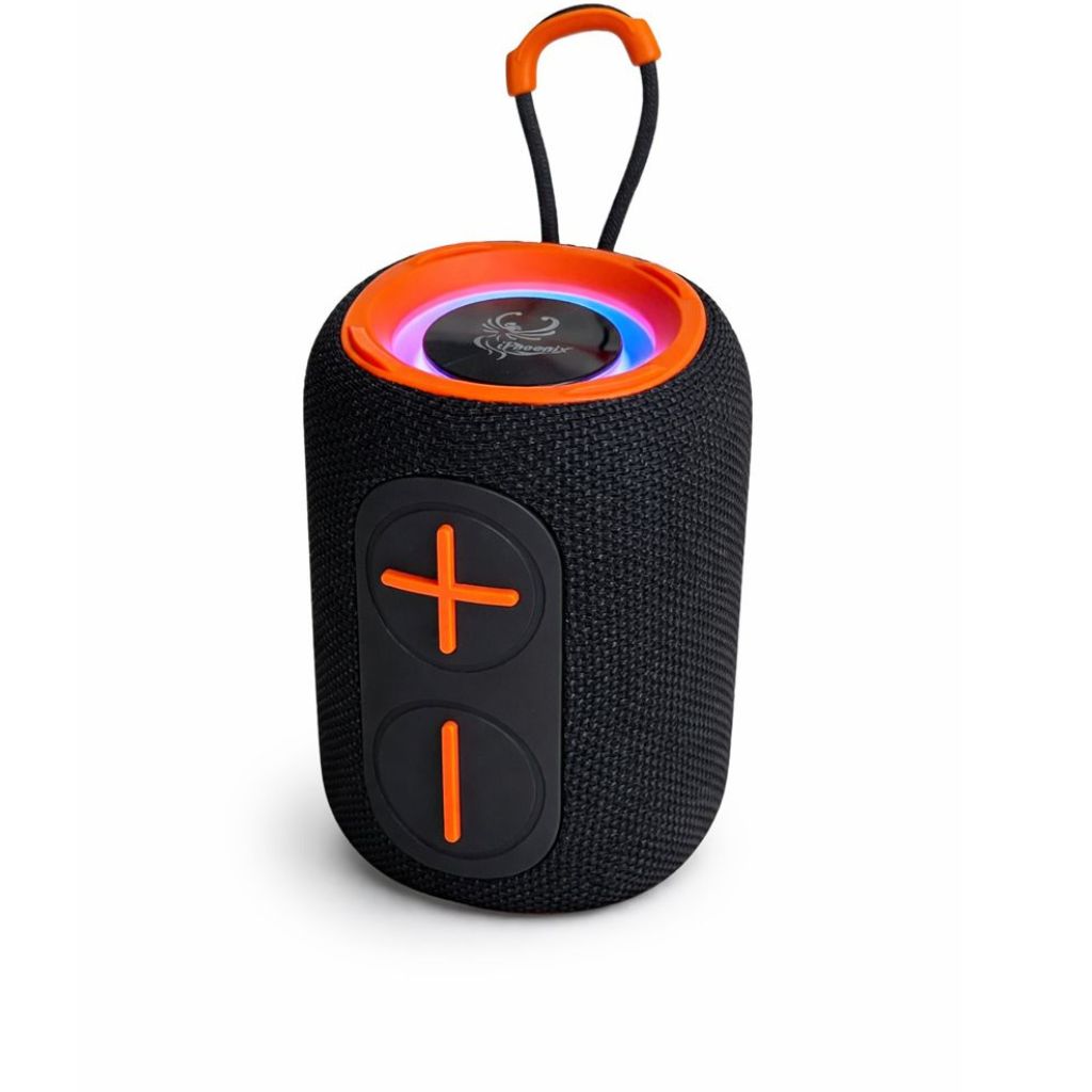 IP-160 Portable Bluetooth Wireless Speaker with RGB Lights 10W - Black & Orange