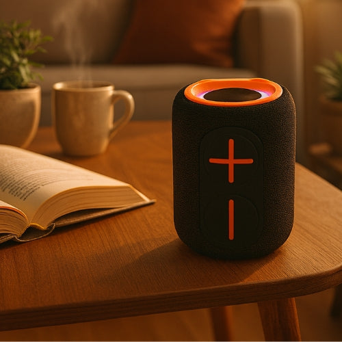 IP-160 Portable Bluetooth Wireless Speaker with RGB Lights 10W - Black & Orange