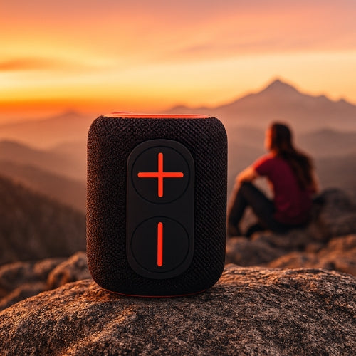 IP-160 Portable Bluetooth Wireless Speaker with RGB Lights 10W - Black & Orange