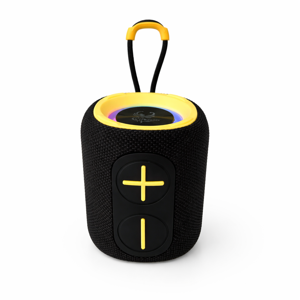 IP-160 Portable Bluetooth Wireless Speaker with RGB Lights 10W - Black & Yellow