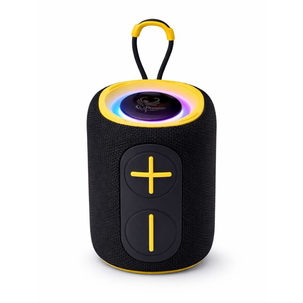 IP-160 Portable Bluetooth Wireless Speaker with RGB Lights 10W - Black & Yellow