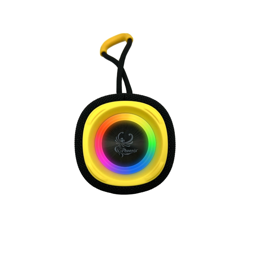 IP-160 Portable Bluetooth Wireless Speaker with RGB Lights 10W - Black & Yellow