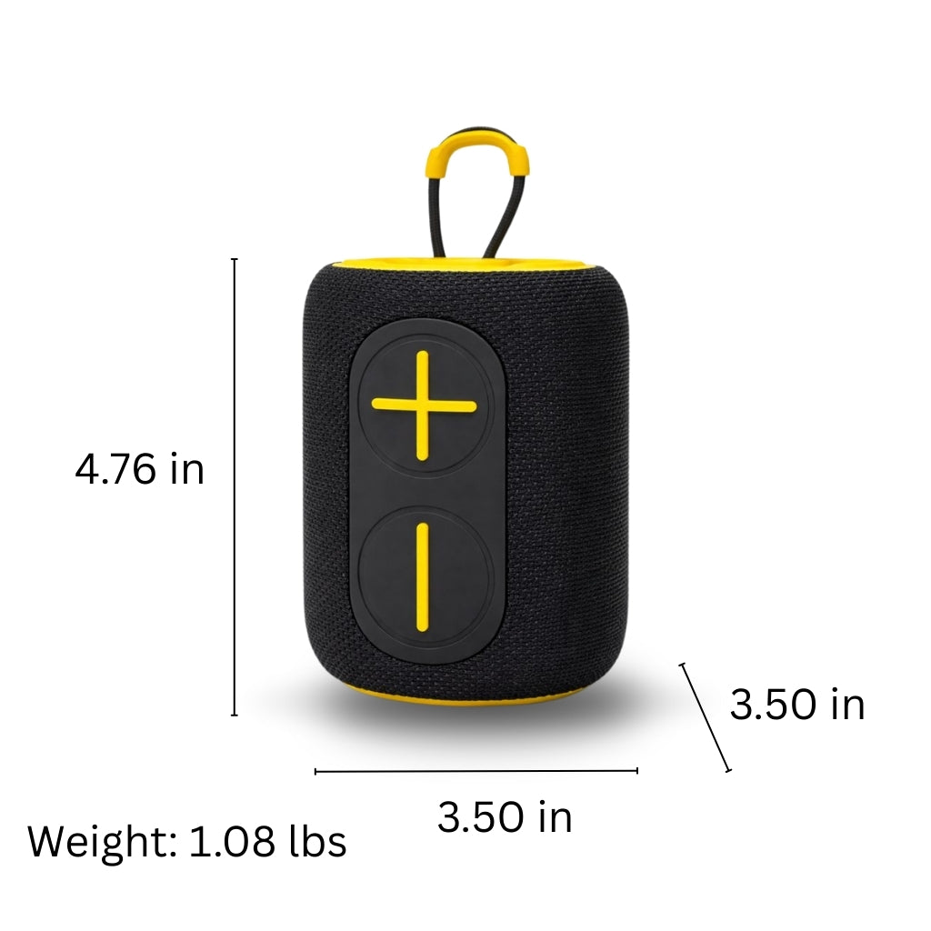 IP-160 Portable Bluetooth Wireless Speaker with RGB Lights 10W - Black & Yellow