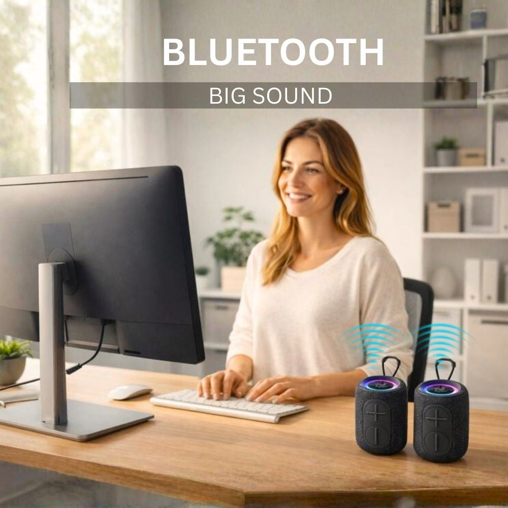 IP-160 Portable Bluetooth Wireless Speaker with RGB Lights 10W - Gray