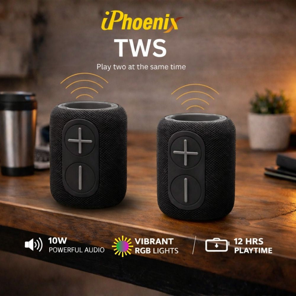 IP-160 Portable Bluetooth Wireless Speaker with RGB Lights 10W - Gray
